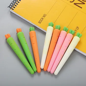 

48pcs Cute Colorful Carrot Erasers for Erasable Pen Kawaii School Office Supplies Ink Eraser Novelty Erasers for Kids Prizes Lot