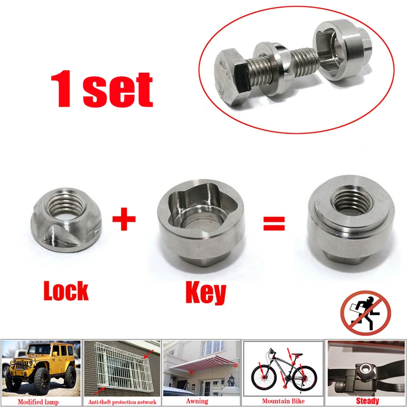 Anti Theft Nuts Screws Security Nuts M6 M8 M10 M12 Stainless Steel Car