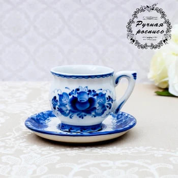

Tea pair "Wedding", gzhel, porcelain, h = 6 cm d = 7 cm, saucer 13 cm 3537708