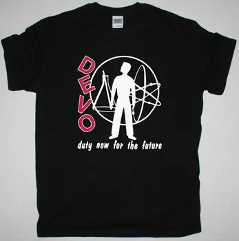 

DEVO DUTY NOW FOR THE FUTURE ART POP ELECTRONIC SYNTHPOP NEW BLACK T-SHIRT