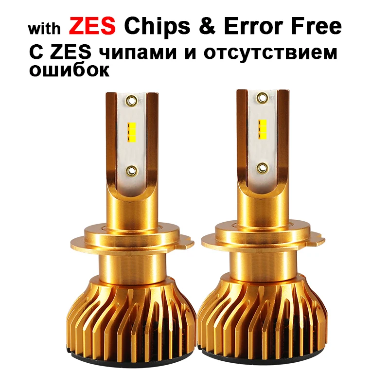Hlxg Светодиодные лампы K5 H1 Led H7 h4 Лед H11 H8 9005 HB3 9006 HB4 Smd Чип лампочки головного света ближний свет дальний свет светодиодные противотуманные лампы диодные дневные ходовые огни 12В 24В - Испускаемый цвет: with ZES No Error