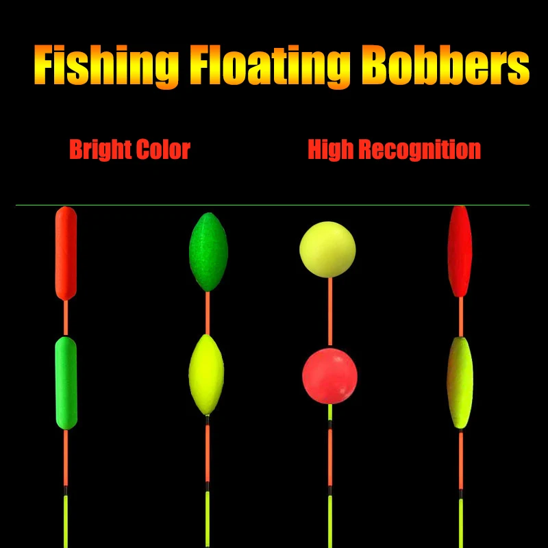 100pcs Fishing Floating Bobbers Fluorescent Drift Ball Foam Strike  Indicator Fishing Float Buoyancy Balls Fishing Accessories