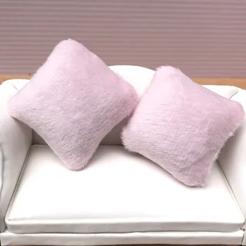 

4Pcs/set 1/12 Dollhouse Miniature Pillow Cushions For Sofa Couch Bed Furniture Toy Mini Decoration