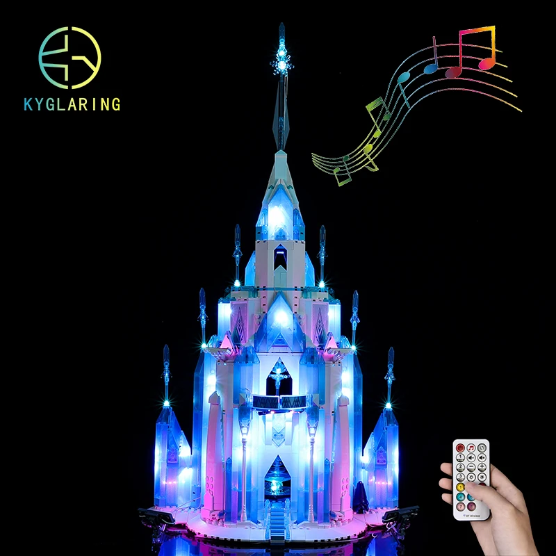 Kyglaring Set Di Illuminazione A Led Giocattoli Fai-Da-Te Per Frozen 43197 The Ice Castle (Versione Rc) Building Blocks (Solo Kit Luce Incluso)