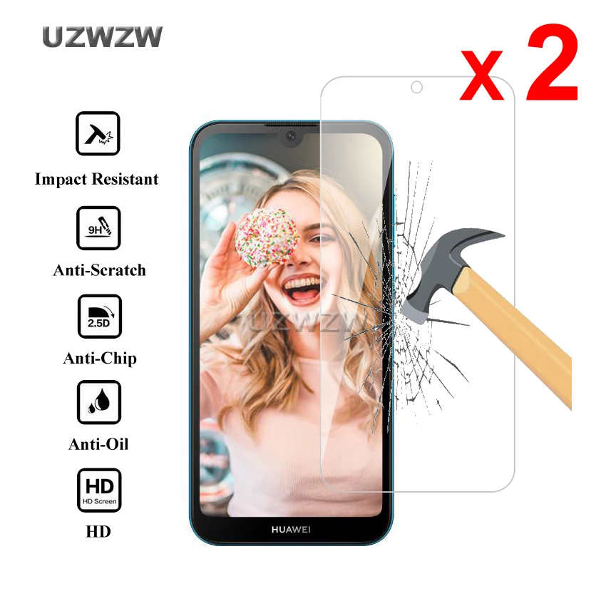 

2pcs For Huawei Y5 2019 Premium 2.5D 0.26mm Tempered Glass Screen Protector For Huawei Y5 2019 Protective Glass Film