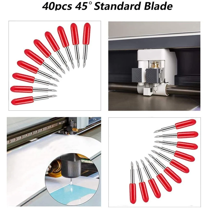 40 Blades, Compatible With Explore For Cricut Cutter, 45 Degree