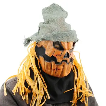 

Scared Pumpkin Party Ornaments Halloween Style Horror Mask Simulation Clown Mask for Halloween Special Holiday Party Supplies