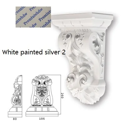 9 Европейская пластиковая стальная композитная рельефная корбель Corbels архитектурная мебель Украшение Золото Серебро антикварная ручная роспись - Цвет: 9
