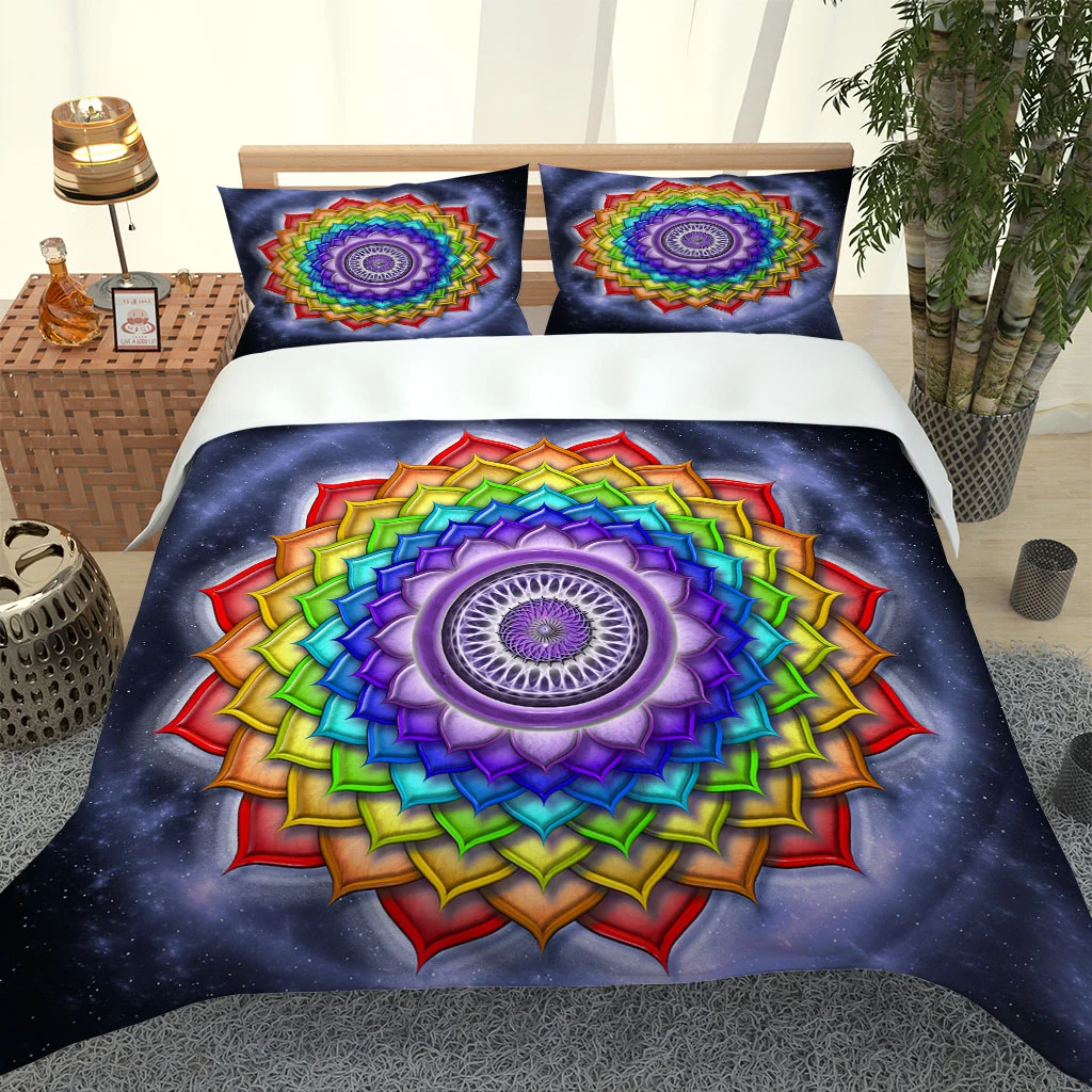 

2020 Hot Style Bedding Set 3d Digital Bohemian Pattern 2/3pcs Duvet Cover Set Single Twin Double Full Queen King Bedding