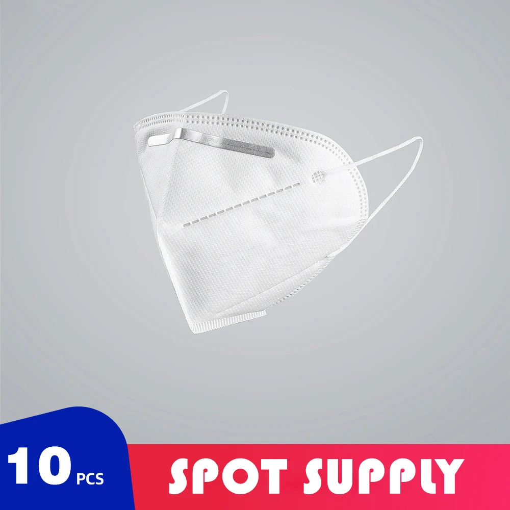 

10 Pcs KN95 Face Masks Anti Dust Bacterial N95 Mask 4-Layer PM2.5 Dustproof Protective 95% Filtration as KN94 KN94 FFP2