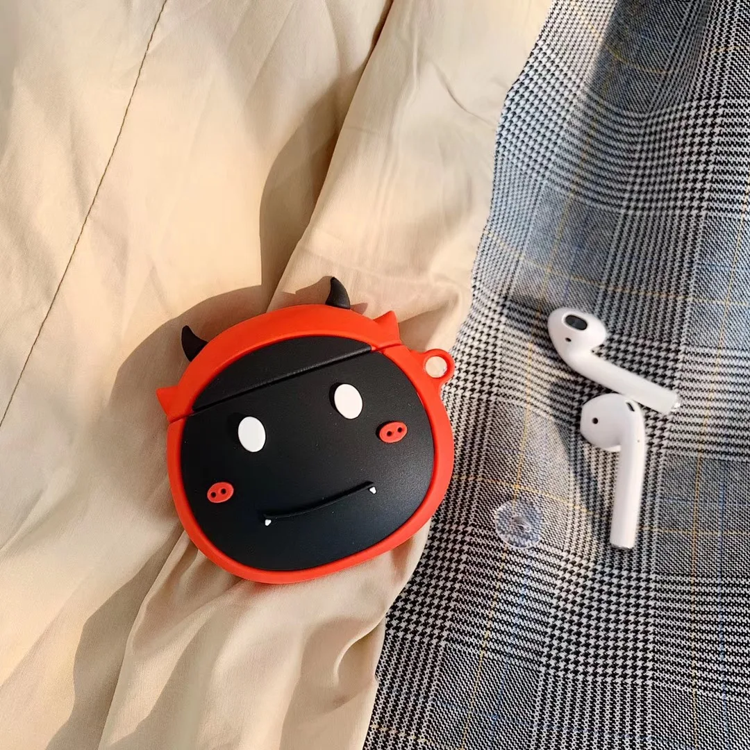 981P 3D силиконовый чехол для наушников для Airpods, чехол с милым персонажем из мультфильма для Apple Air pods 2, чехол для наушников Earpods, ремешок для наушников - Цвет: 981P