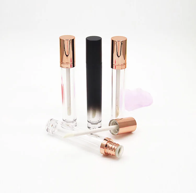 empty rose gold lip gloss tube, 6ml lipgloss tube container with thick wall