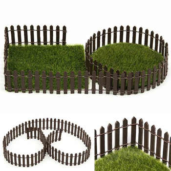 

100*5cm/3cm DIY Miniature Mini Fence Fairy Garden Barrier Wooden Craft Room Decor Maison Figurine Home Decoration Accessories