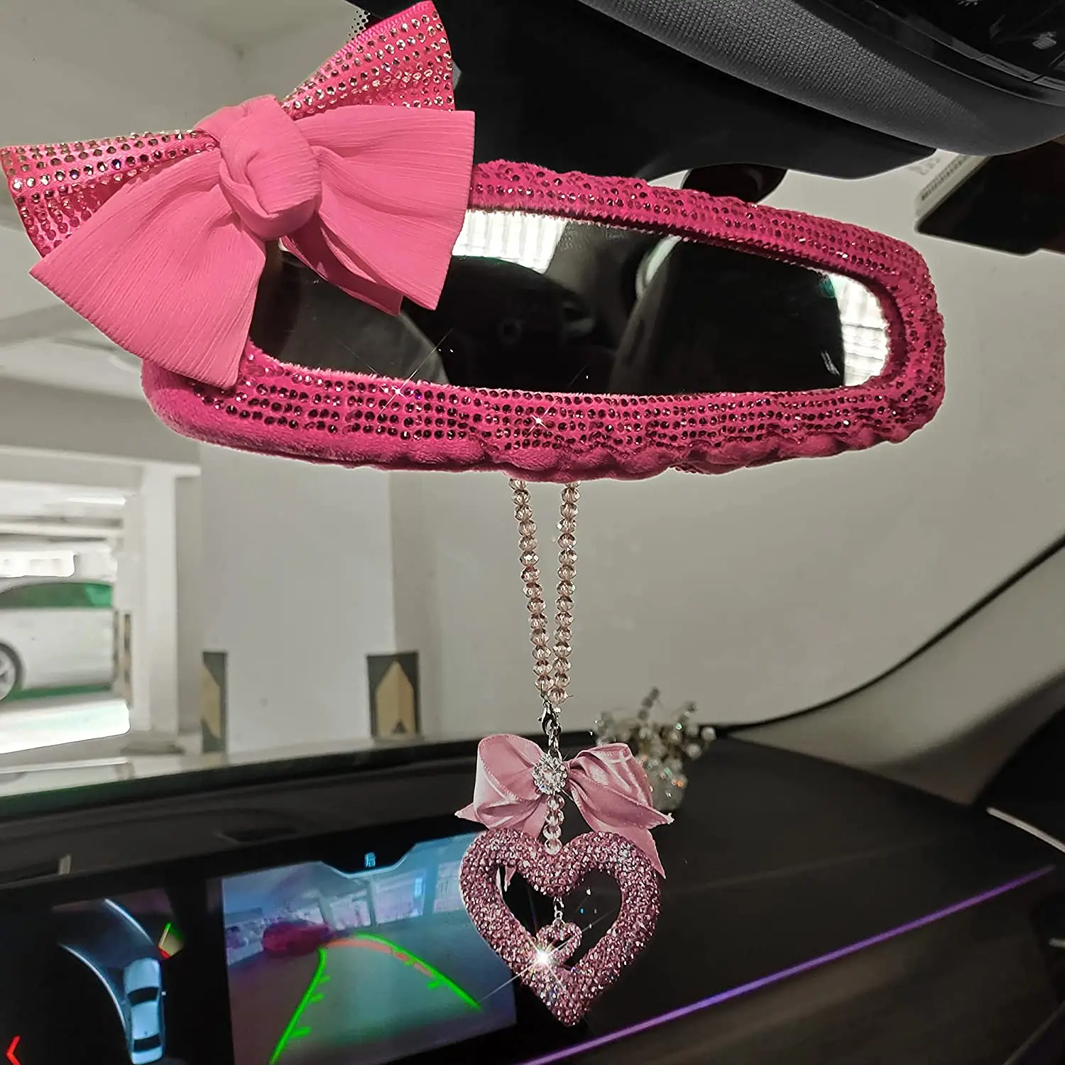 Automobiles Interior Accessories Mirrors Cover Rear View Bling Car