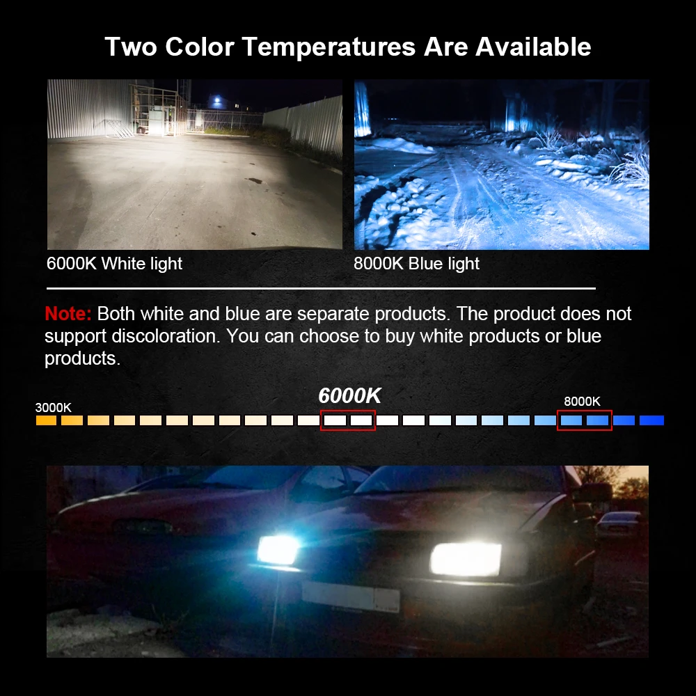 H7 Led Canbus luces para auto H4 LEDS HB3 HB4 H11 H13 9005 9004 9007 Street Headlight 5000K 6000K 8000K FogLight Car Accessories