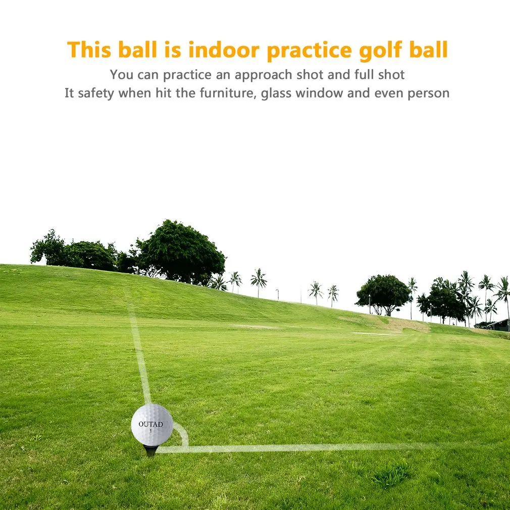 OUTAD 12 шт. безопасные нетоксичные ультралегкие синтетические резиновые мячи для гольфа для комнатных и уличных игр
