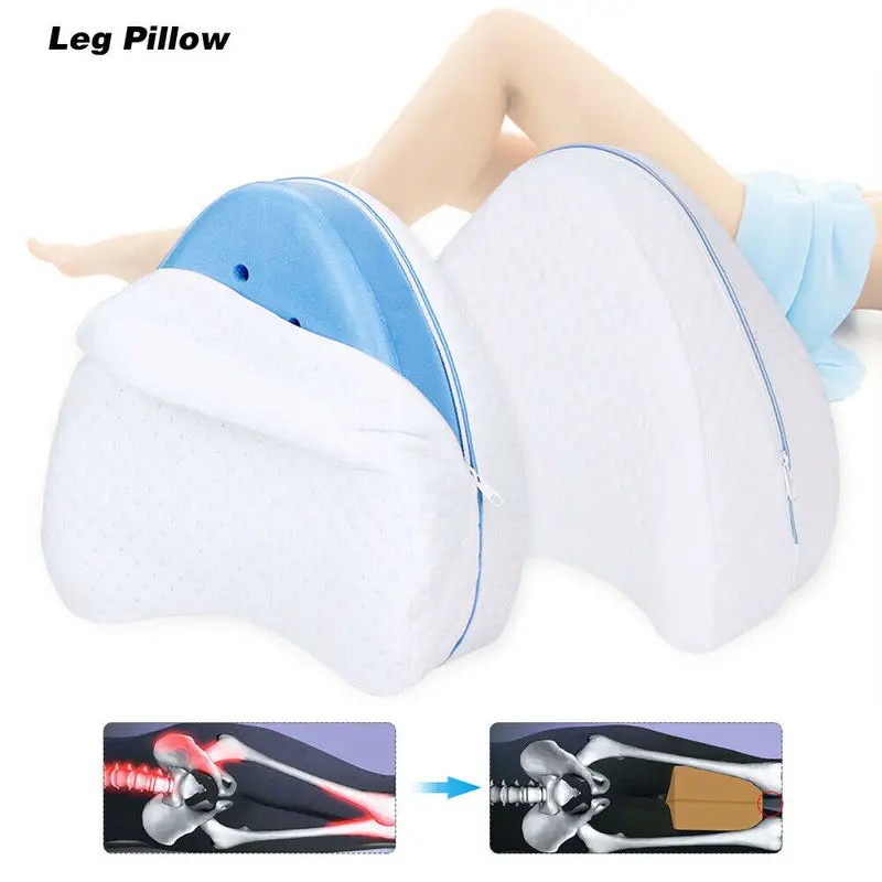 

Leg Pillow for Back, Hip, Legs & Knee Support Wedge Between The Legs Memory Foam Leg Positioner Pillows for Sleeping