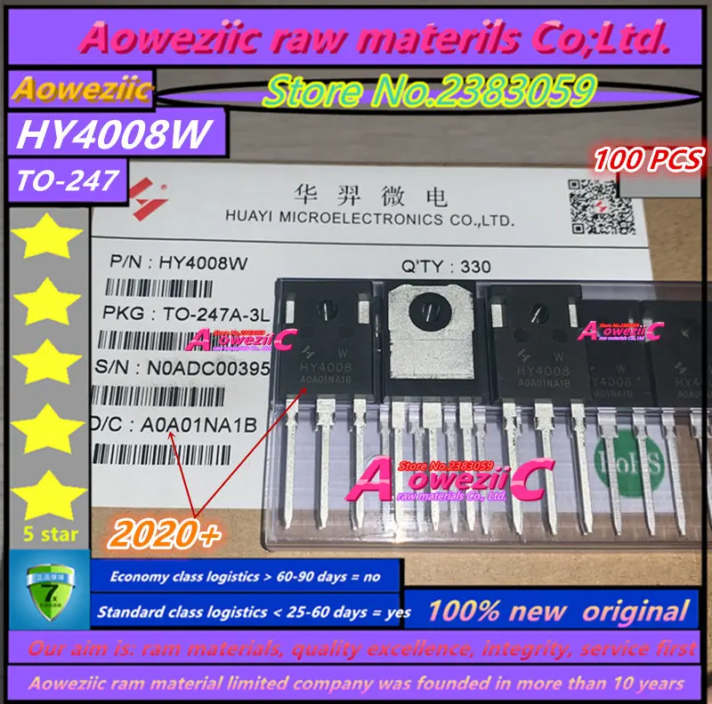 Aoweziic 2020 + 100 шт. 100% Новый оригинальный HY4008 HY4008W TO-247 МОП инвертор ультра чип 80 в 200A |