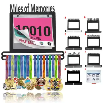 

Sport Medal hanger holder medals display decoration with Race Bib for 10-24+ Medal storage rack Marathon swimming Universal
