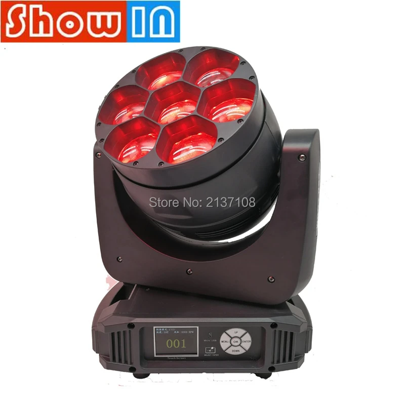 

7*40W RGBW Osram LED Beam Moving Head Light Pro Stage Lighting Effect Systems Luz Dj Disco Party Nightclub Bar Music Event Hire