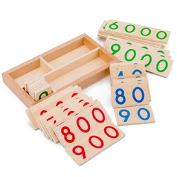 Crianças de madeira montessori número cartões 1 9000 brinquedos de matemática pré escolar crianças aprendendo auxiliar ensino aritmético educacional