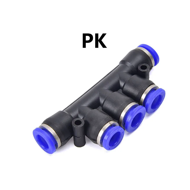 PK 1 шт. T/Y/L/прямой тип пневматические нажимные фитинги для воздушного/водяного шланга и трубного разъема 4 до 12 мм PU/PV/PY/PE/PM/PZA/PK/ HVFF/PA - Color: PK