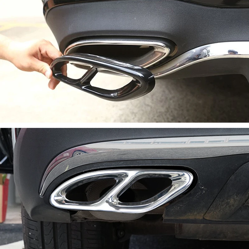 

Car Accessories Exhaust Pipe Tail Cover Trim For Mercedes Benz E-Class W213 W205 GLC C A Class A180 A200 W176 2015 2016 2017 AMG