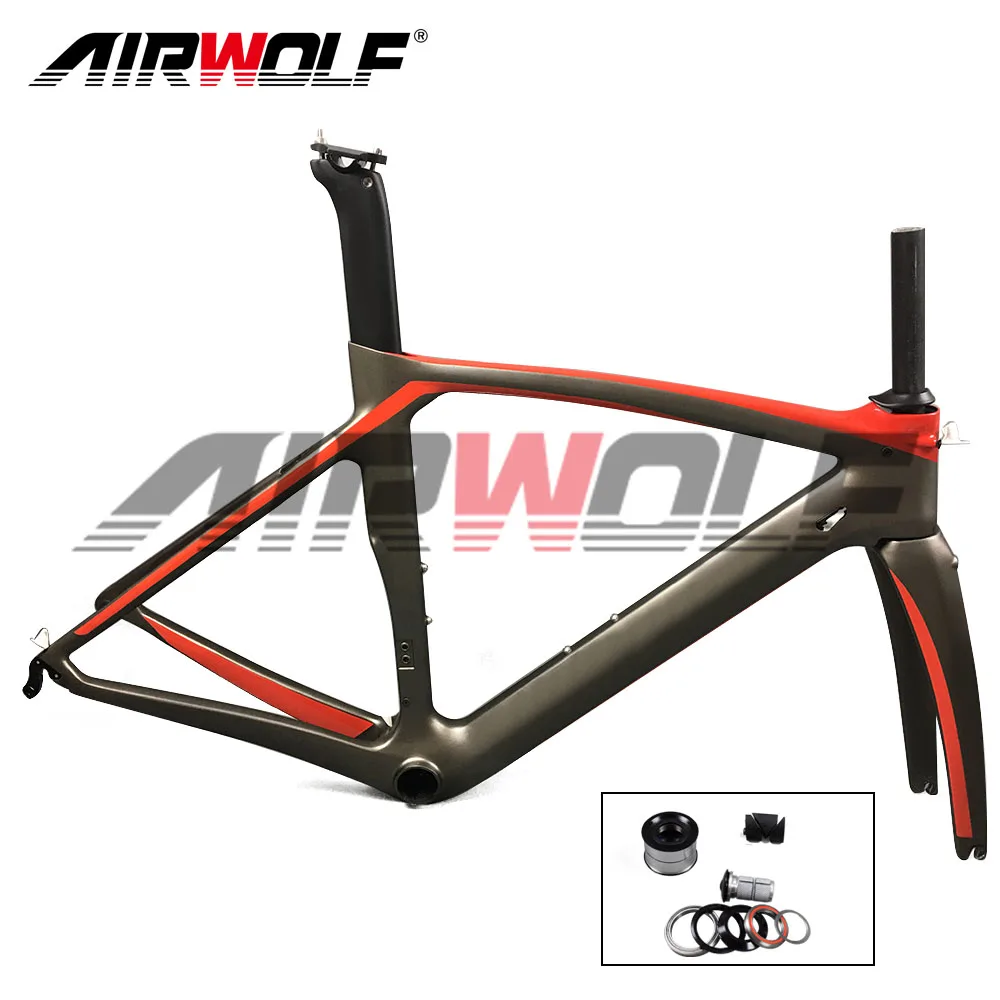 Top Bicycle parts  carbon frame road bike carbon frameset with fork seatpost size 50/53/55/57cm carbon road frame 5