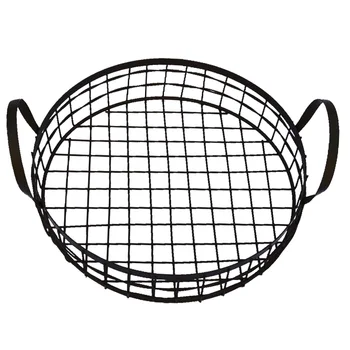 

Round Black Wire Bread Basket Storage Hamper Pie, Loaf, Toast, Cake Tray