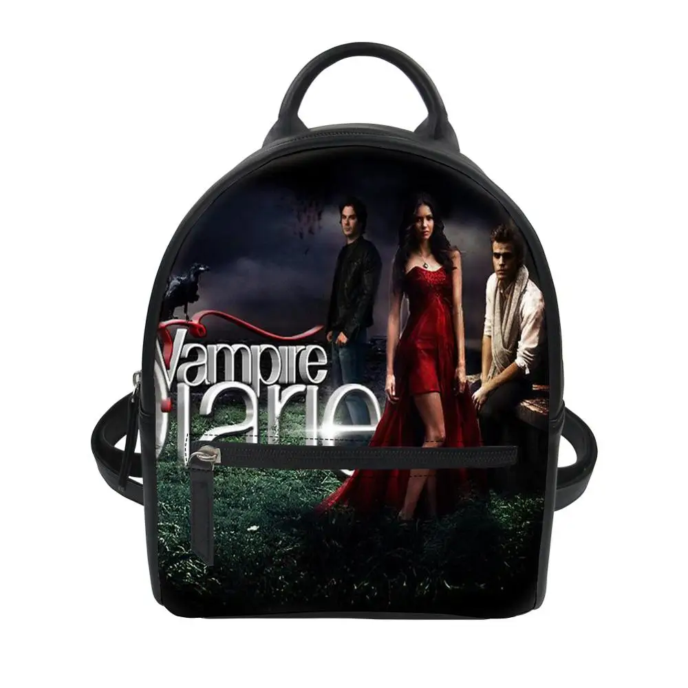 Thikin The Vampire diaries рюкзак для девочек леди мочила Мини Кожаный школьный рюкзак студенческий туристический в стиле преппи сумка для девочек