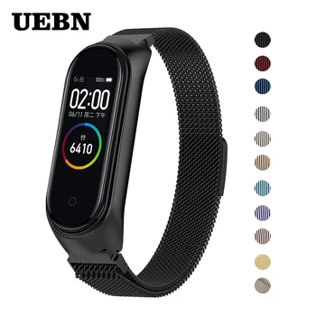 

UEBN Metal Stainless Steel Milanese Loop Wrist Strap Universal for Xiaomi Mi Band 4 Bracelet and MiBand 3 Replacement Wristband