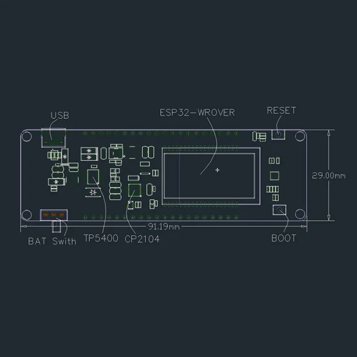 TTGO T-8 Мбайт PSRAM ESP32-WROVER-B Bluetooth модуль беспроводного доступа Wi-Fi макетная плата LHB99