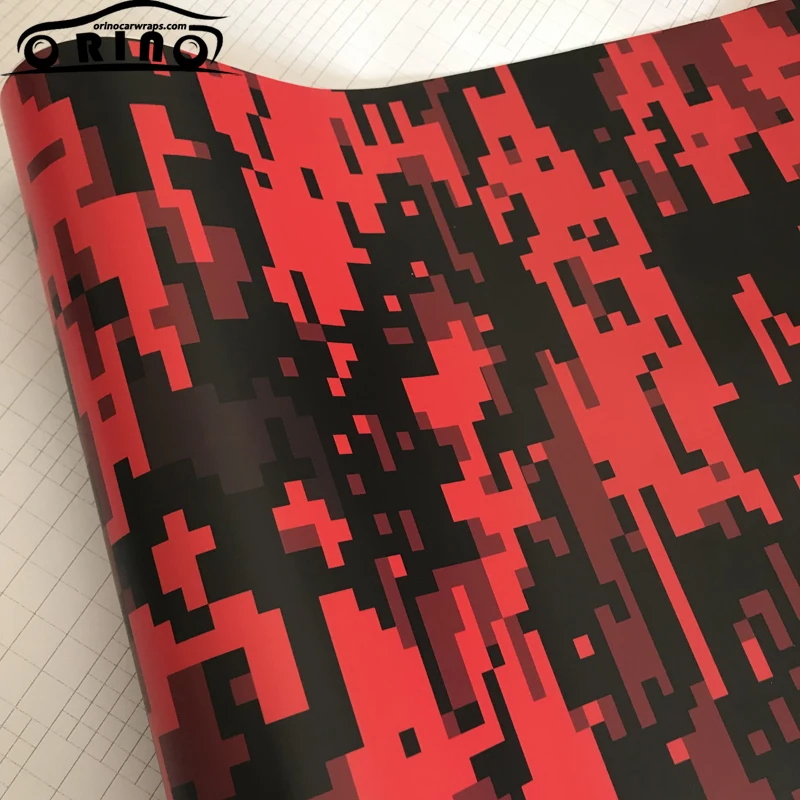 Black Red Digital Vinyl Film Sticker-5