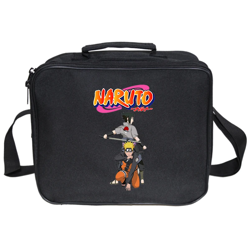 Рюкзак с аниме Наруто для мальчиков и девочек, детские школьные сумки, Студенческая сумка для книг, детские дорожные сумки с сумкой для ланча+ сумка для ручек, Sac Enfant - Цвет: lunch bag 7