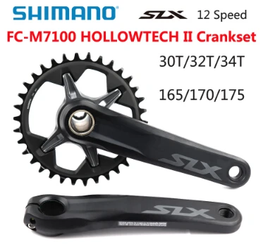 

SHIMANO DEROE SLX FC M7100 Crankset M7100 12-Speed 30T 32T 34T 170MM 175MM HOLLOWTECH II MTB Crankset