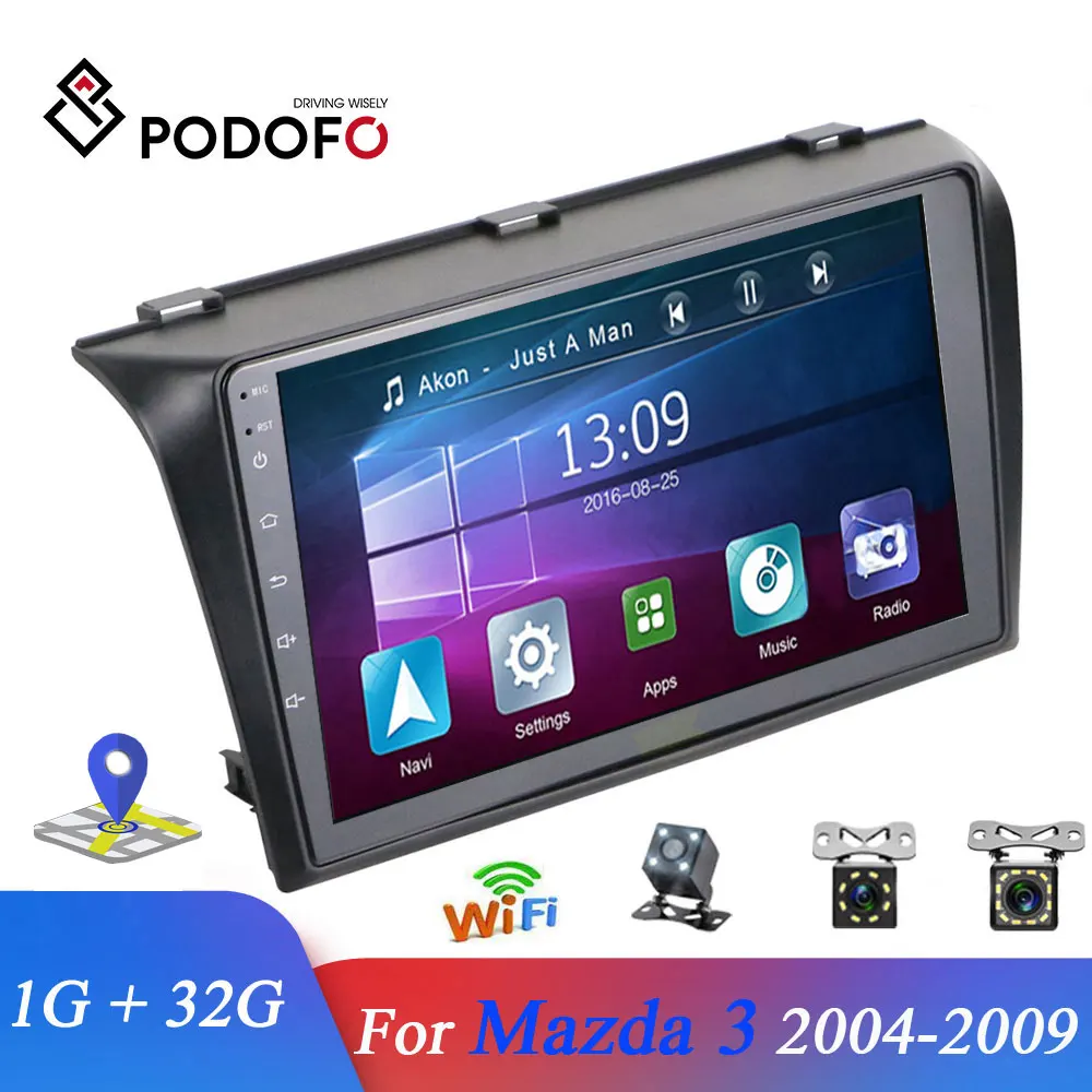 #*Cheap Podofo Car Multimedia Player 1G + 32G Android 8.1 GPS Navigation 2DIN Autoradio 9\