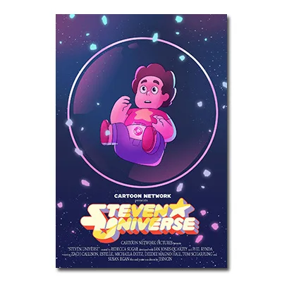 Горячие Steven Universe Классический Аниме комиксов серии Постер Мультфильма фильма, шелковая, светлые холщовые дома номер Декоративная Настенная картина - Цвет: 9