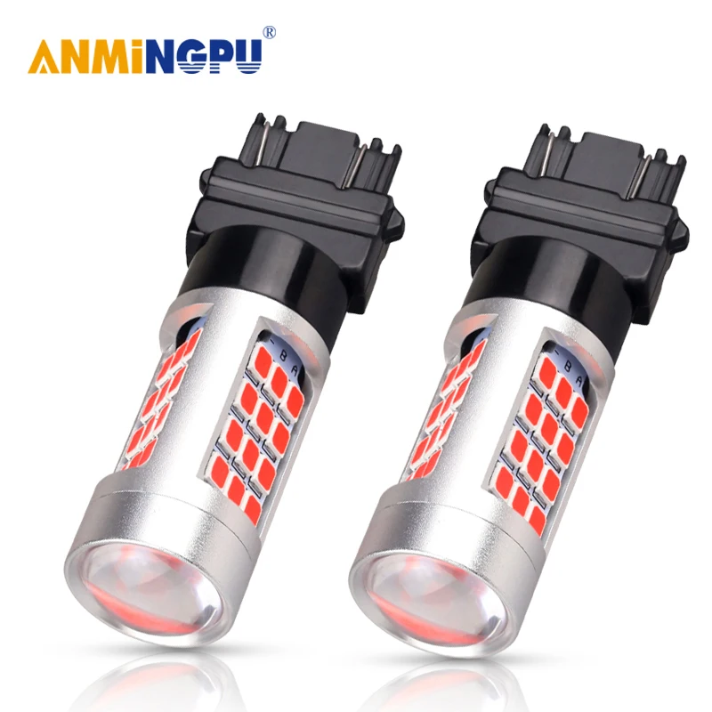 ANMINGPU 2x сигнальная лампа T25 3157 P27/Лампа 7 Вт 3156 P27W Led Canbus T20 7440 W21/5 W21W заднего тормоза
