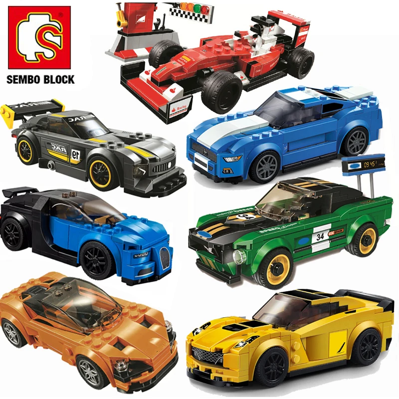 Lepinblocks DIY скоростные чемпионы гоночный автомобиль строительный блок AMG Racer Technic