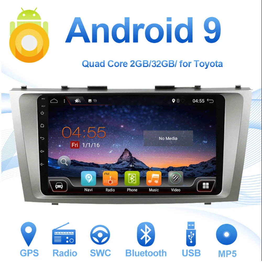 9 &quot2 din Android 1 автомобильный Радио стерео Мультимедиа Видео плеер для Toyota Camry 40 50 2007