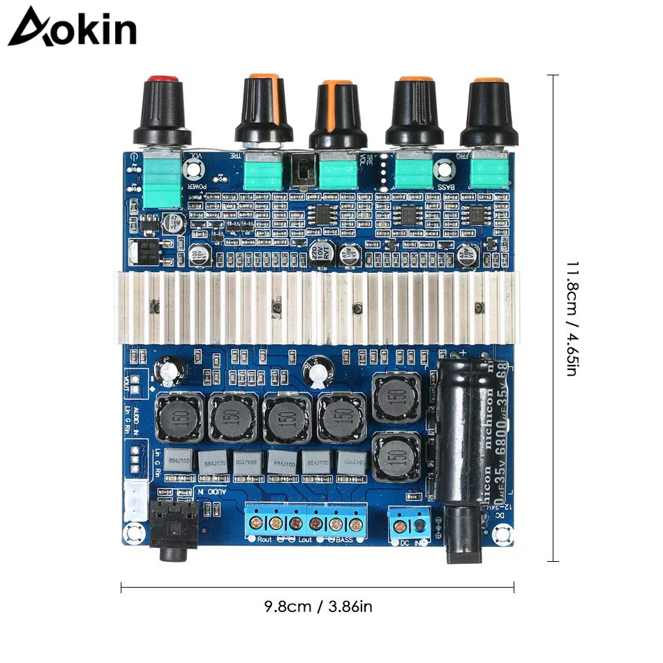 TPA3116 Bluetooth усилитель TPA3116D2 2,1 сабвуфер усилитель цифровой аудио платы 50+ 50 Вт+ 100 Вт бас HIFI для сабвуфера динамика