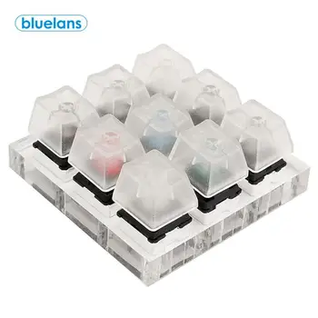 

MX switch switches tester with acrylic base blank keycaps for mechanical keyboard kailh BOX 9 Clear Plastic Keycap Sampler