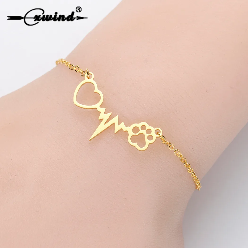 Модный браслет Cxwind с сердечным ритмом браслеты и сердцебиением подарок для