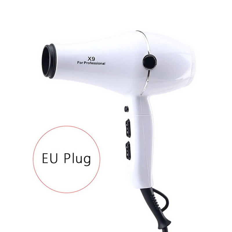 White EU Plug Профессиональный фен для волос отрицательный ионный фен для волос Высокая производительность фен для волос установка тепла Инструменты для моделирования причесок Горячая - Цвет: White EU Plug