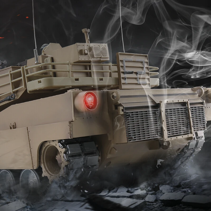 1/16 Professional RC Tank 360° Turret Barrel Recoil  With Smoking Shooting Bullet Launch BBs Cannon Recoil Metal Ldler Wheels, 5