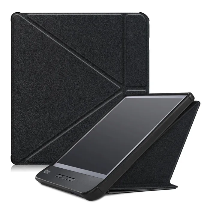 black Чехол GLIGLE auto-sleep/wake для KOBO Libra H2O чехол для электронной книги чехол для KOBO N873+ стилус+ пленка для экрана - Цвет: black