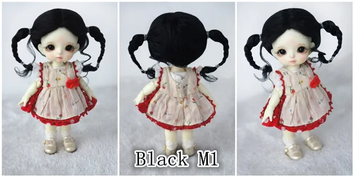 JD556 1/8 прекрасный BJD мохеровый парик для 5-6 дюймов Куклы Мягкие кукольные волосы в две косички модная коллекция кукол