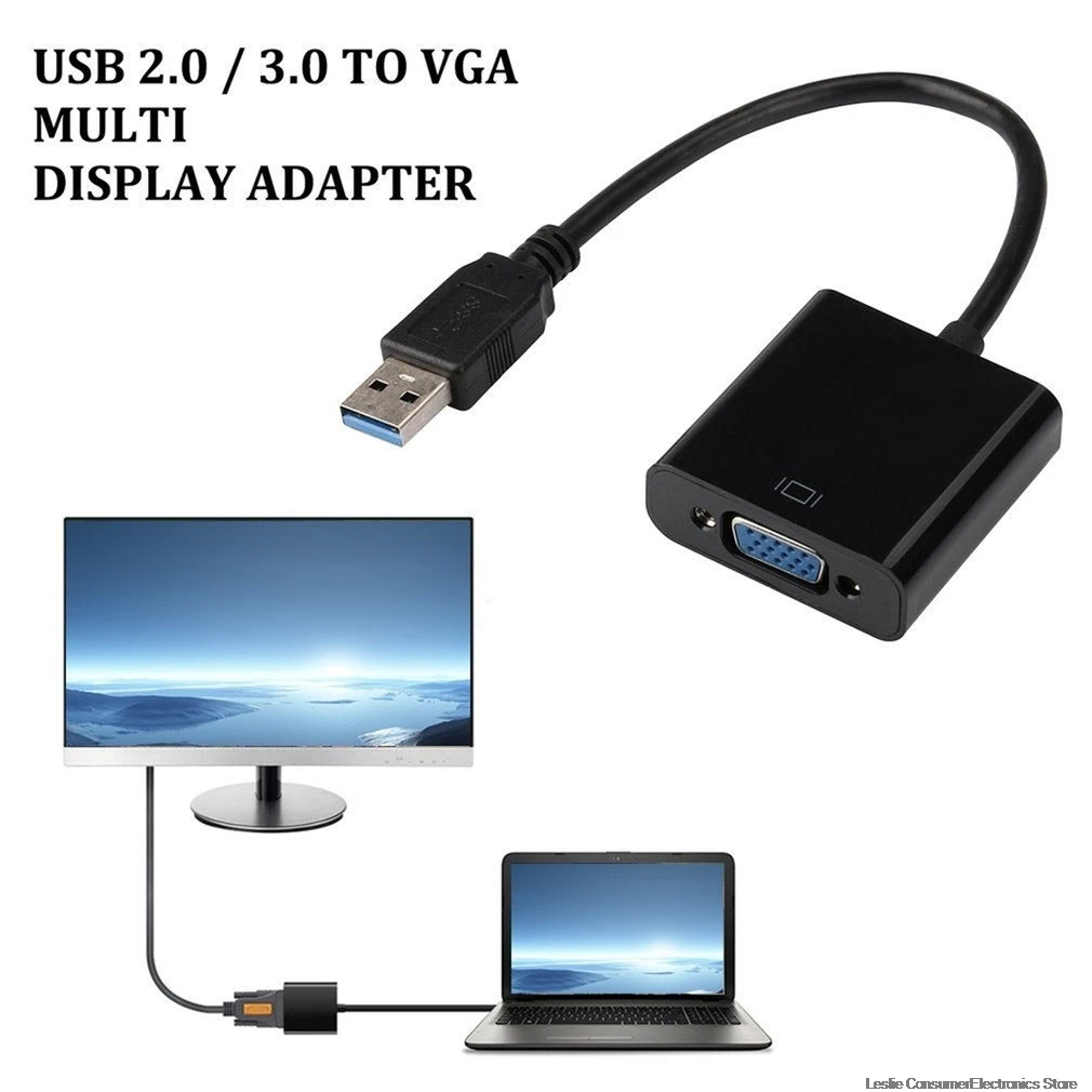 USB к VGA адаптер USB 2,0/3,0 к VGA внешняя видео карта мульти дисплей конвертер для настольного ноутбука ПК Монитор Проектор