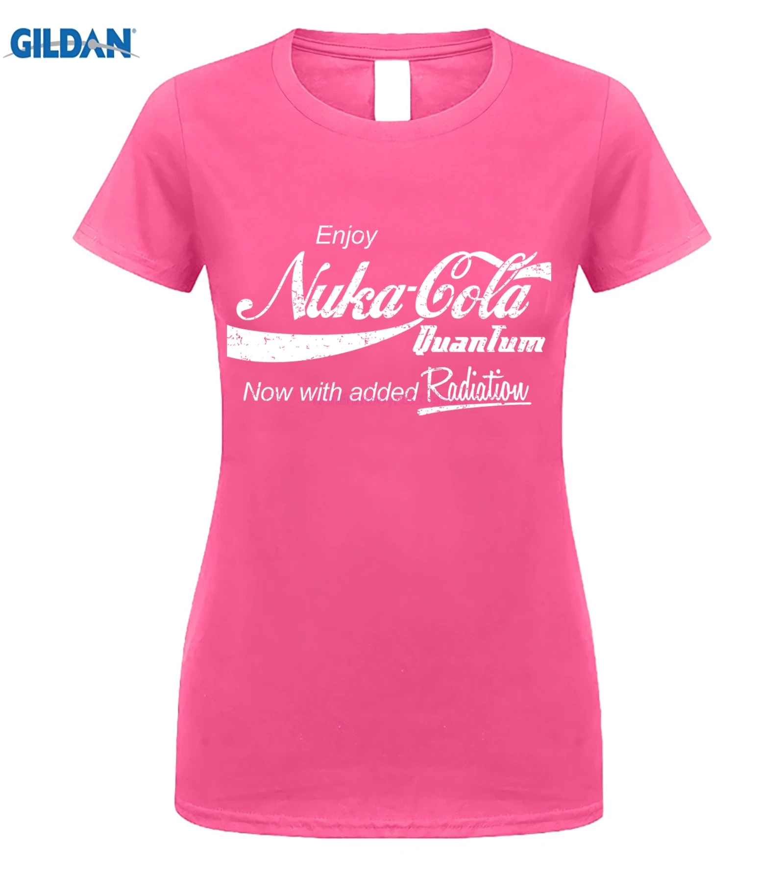 Nuka Cola Квантовая футболка, подарок, футболка, забавная футболка, футболка, Топ - Цвет: women pink