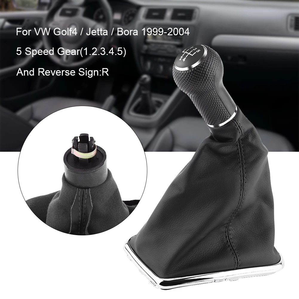 Для Golf 4/Jetta/Bora 1999 2000 2001 2002 2003 2004 автомобиль-Стайлинг 5 скоростей автомобиля ручка переключения передач кожаные ботинки